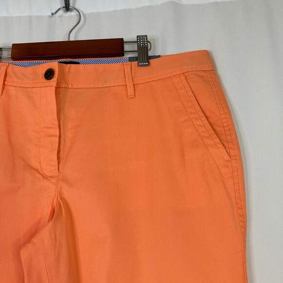 Talbots | Orange Relaxed Chino Relaxed Leg Ankle Length Pants Womens 12 Petite - Picture 2 of 9